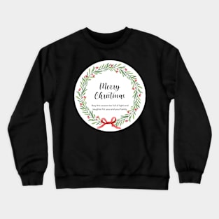 Merry Christmas Round Sticker 02 Crewneck Sweatshirt